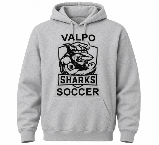 Valpo Soccer Sharks Hooded Sweatshirt