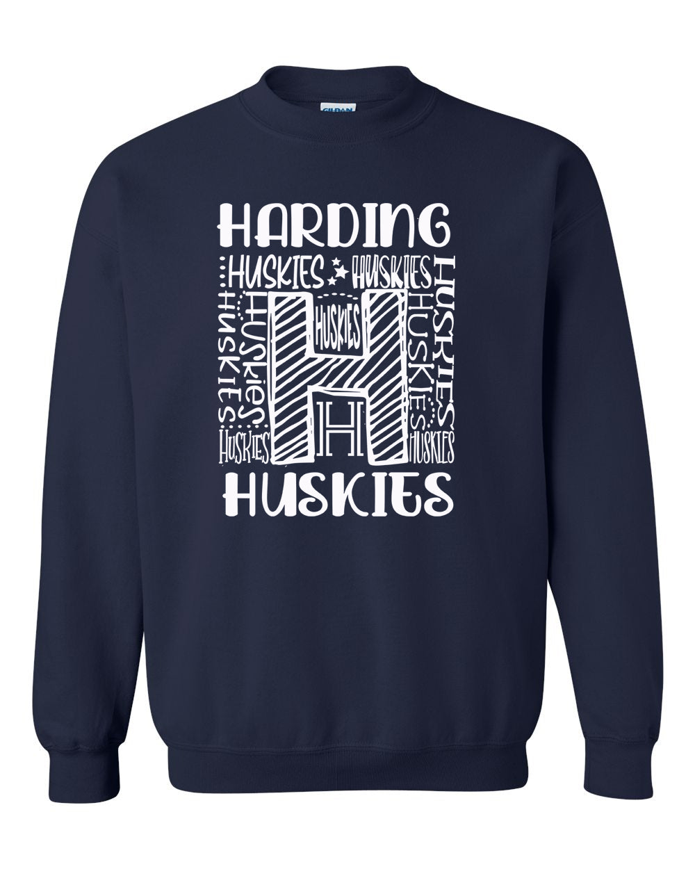Harding "H" Crewneck Navy Sweatshirt