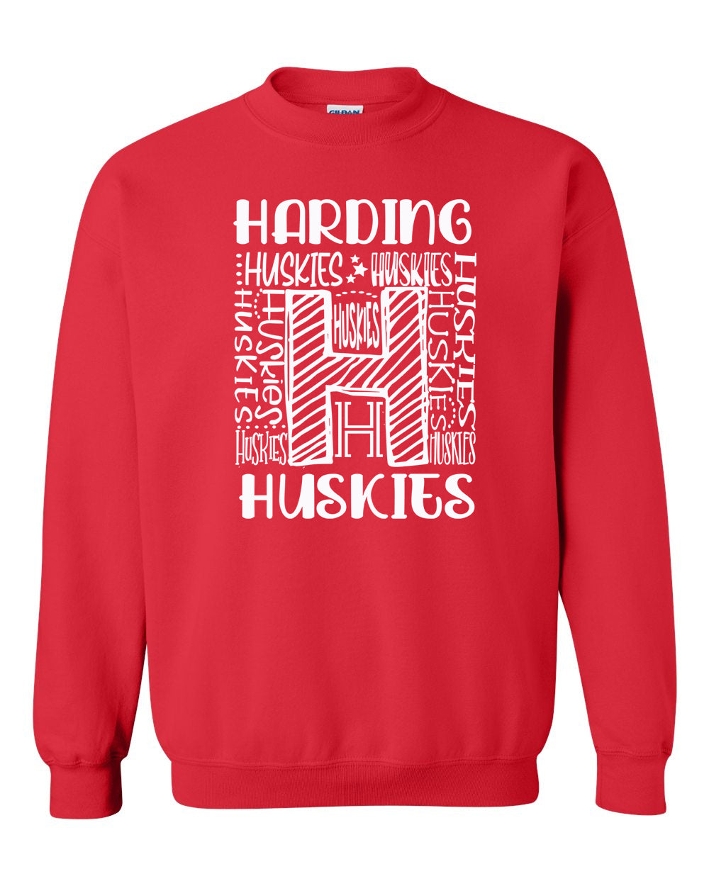 Harding "H" Crewneck Red Sweatshirt