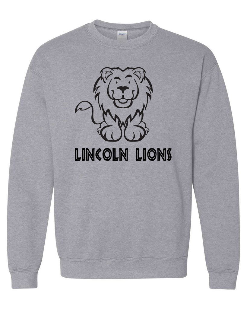 Lincoln Lions Grey Crewneck Sweatshirt