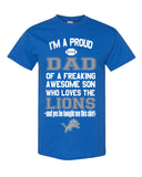 Detroit Lions Proud Dad Son T-Shirt