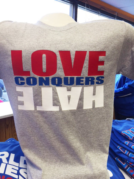 love conquers hate t shirt