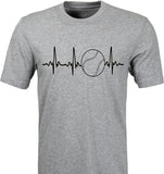 Heartbeat Pulse Baseball t-shirt  All American