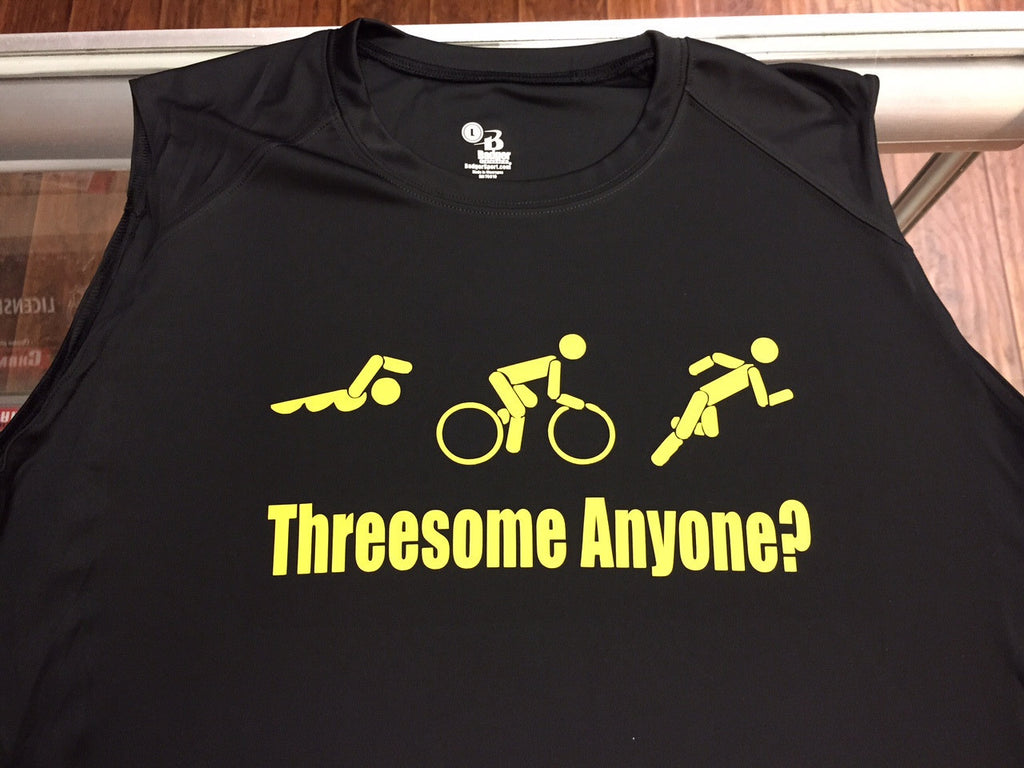 Threesome Anyone?  Triathlon Dri Fit Sleeveless T-Shirt