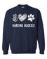 Harding Peace Love Paw Navy Crewneck Sweatshirt
