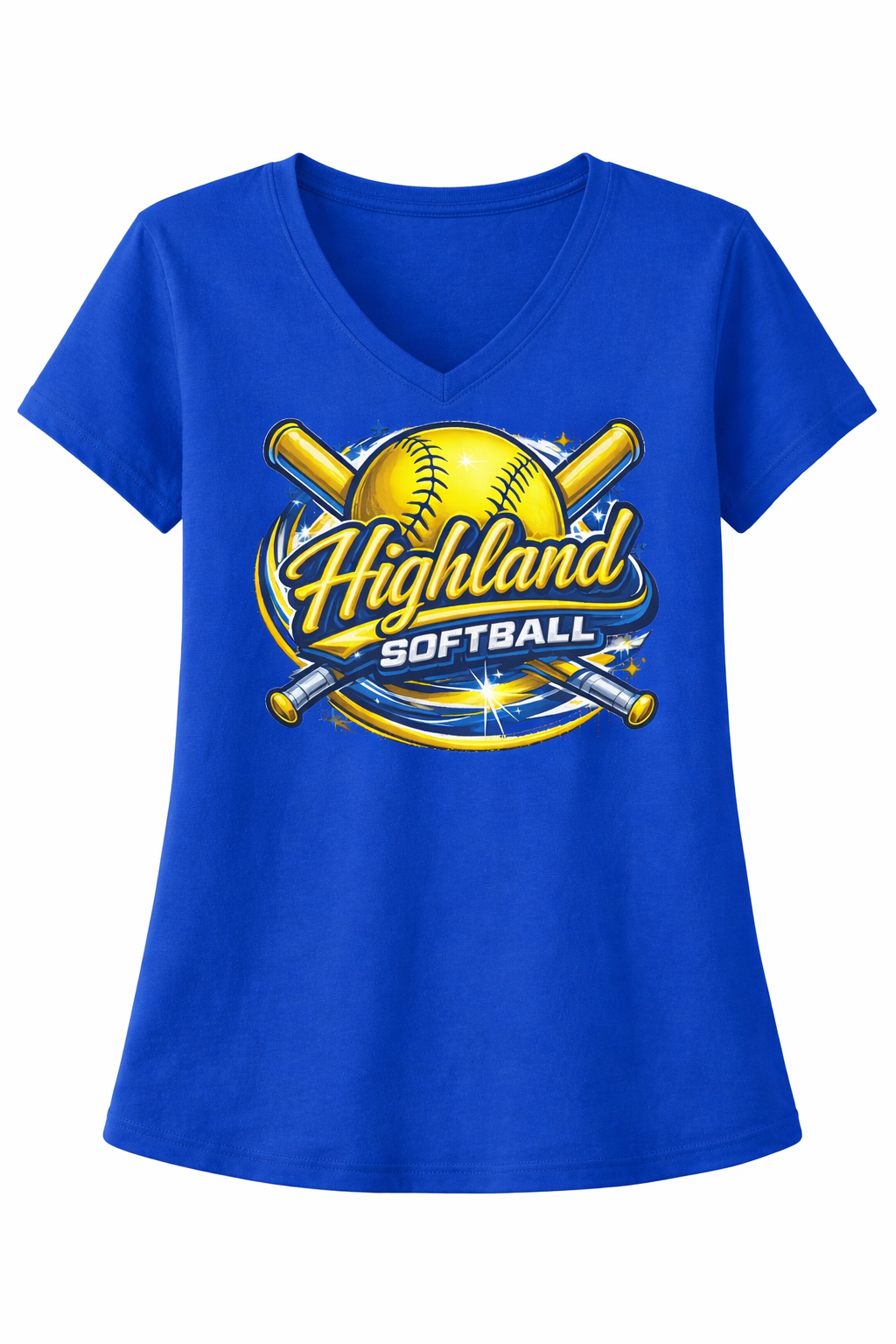 Highland Softball Vneck TShirt