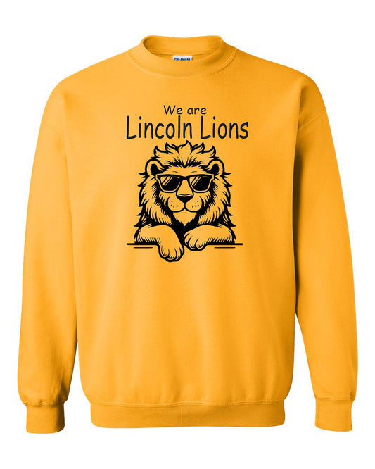 Lincoln Lions Gold Crewneck Sweatshirt