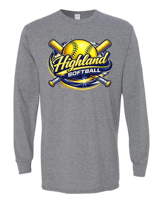 Highland Softball Crewneck Sweatshirts