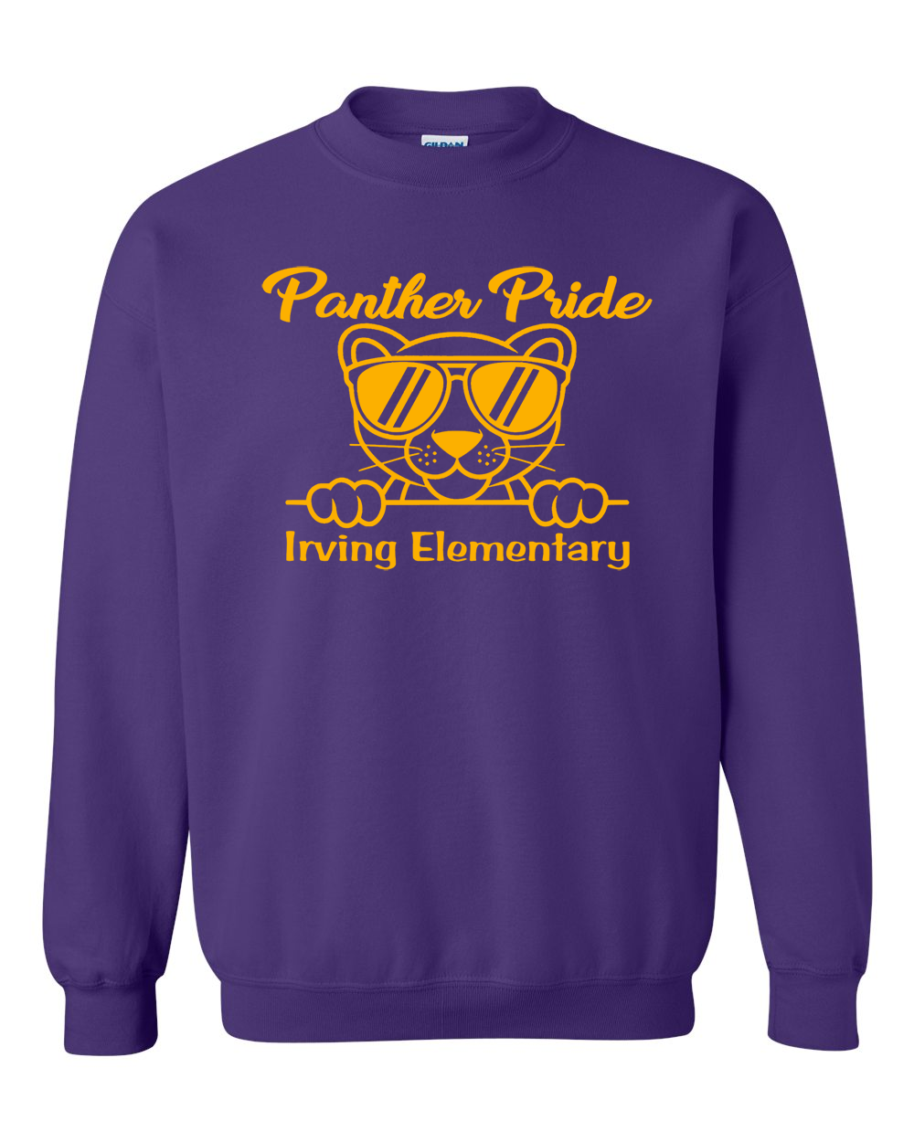 Irving Panther Purple Crewneck Sweatshirt