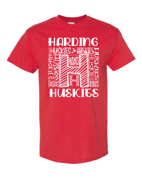 Harding Huskies "H" Red T-Shirt