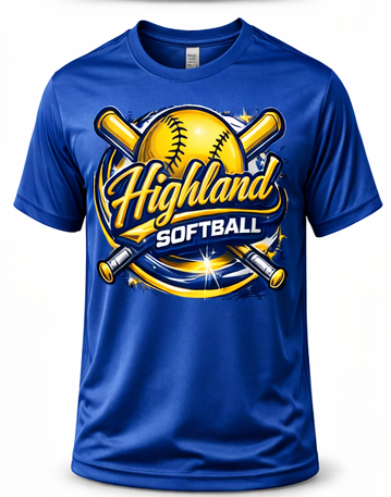 Highland Softball Poly TShirt