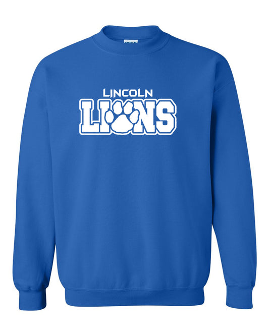 Lincoln Lions Blue Crewneck Sweatshirt