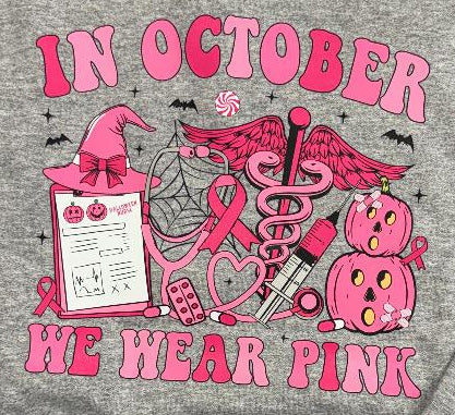Nurse Breast Cancer Crewneck Sweatshirt