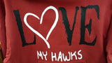 I love the Chicago Blackhawks Hoodie Heart