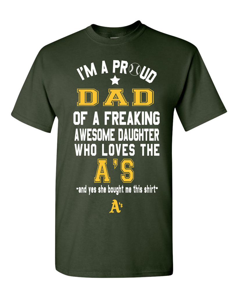 Oakland As Dad Daughter T-Shirt