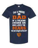 Chicago Bears Proud Dad Son T-Shirt