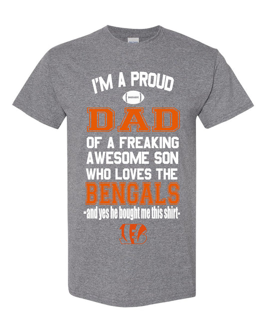 Cincinnati Bengals Proud Dad Son T-Shirt