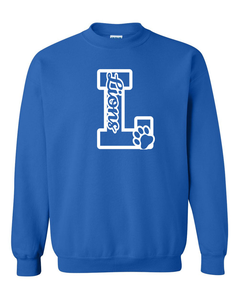 Lincoln Lions Blue Crewneck Sweatshirt