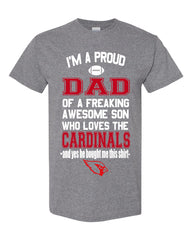 Arizona Cardinals Proud Dad Son T-Shirt