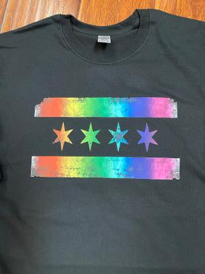 Chicago Pride Flag T-Shirts and Vnecks