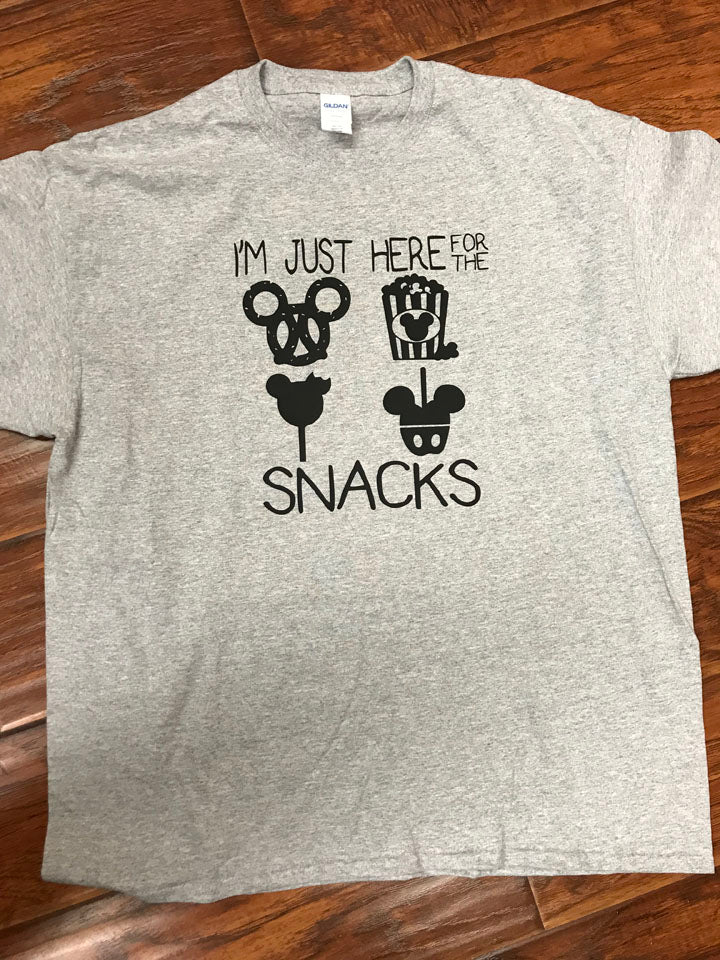 I'm Just Here for the Snacks Disney T-Shirt