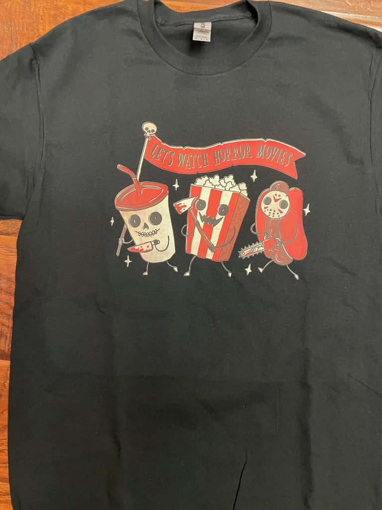 Let's Watch Horror Movies Retro Design T-Shirt