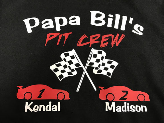 Grandpa's Pit Crew T-Shirt or Papa or Uncle Bill - CUSTOMIZE ME