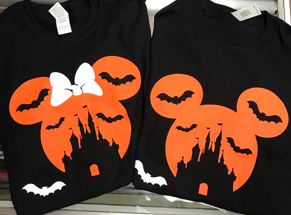 Mickey Mouse Minnie Mouse Ears Haunted Halloween T-Shirt