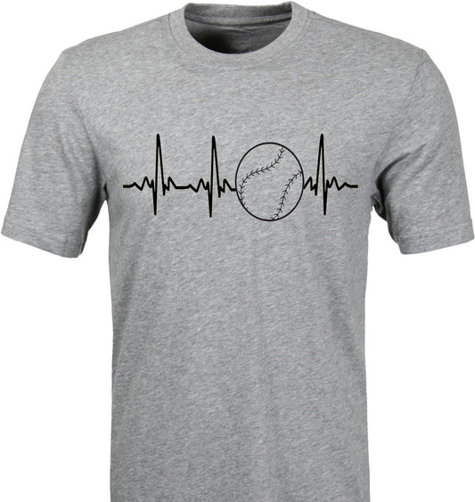 Heartbeat Pulse Baseball t-shirt  All American