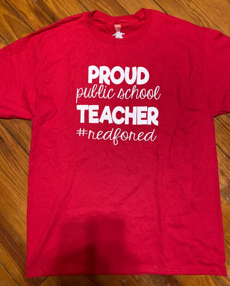 Red For Ed Teacher T-Shirt or Hoodie
