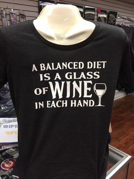 Well Balanced Diet Wine T-Shirt