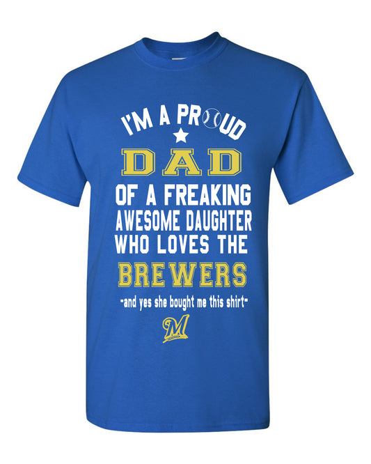 Milwaukee Brewers Dad Daughter T-Shirt