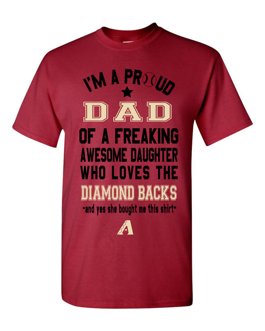 Arizona Diamondbacks Dad Daughter T-Shirt