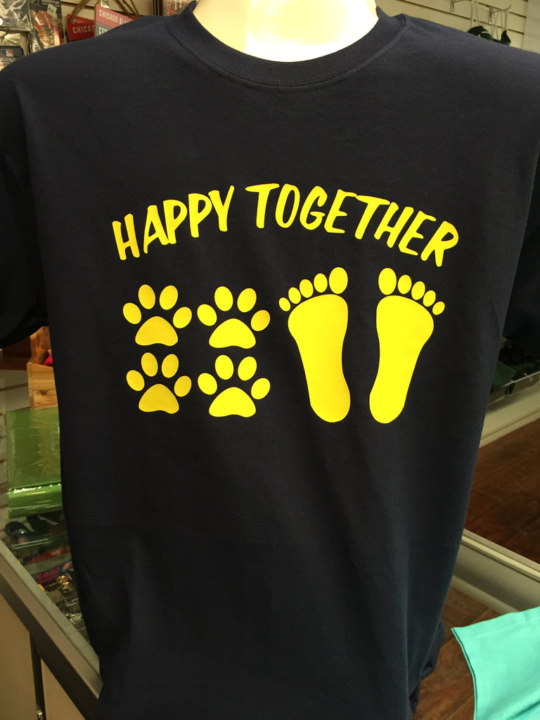 Happy Together Dog Paw and Barefoot T-Shirt