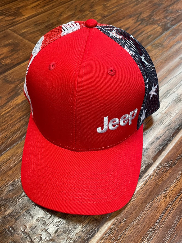 USA Flag Hat w/ Jeep