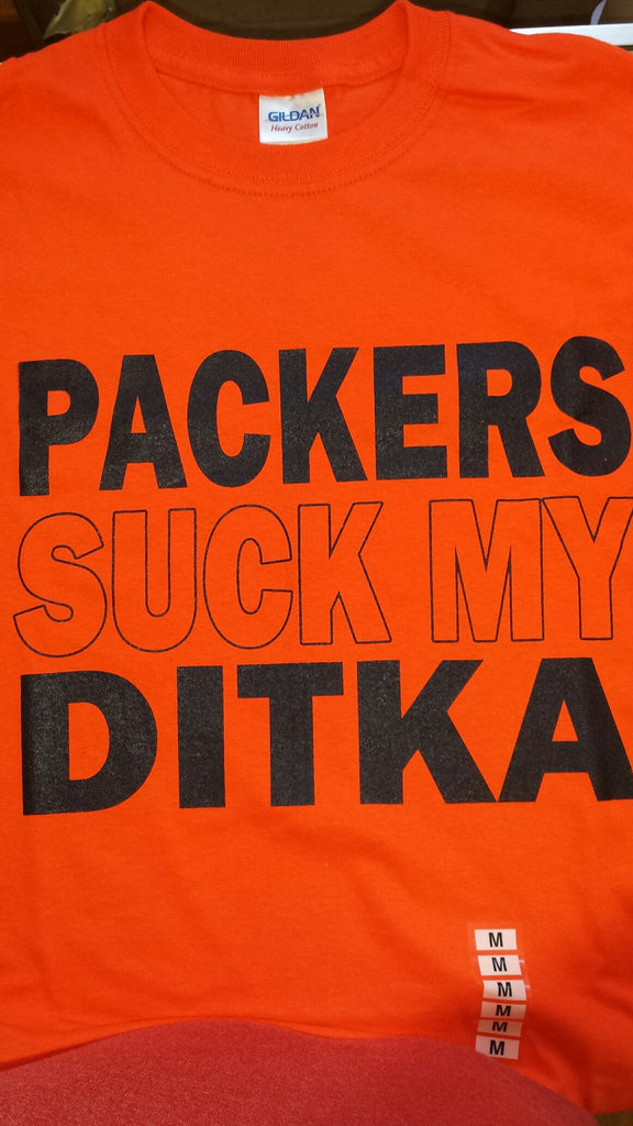 Packers Suck My Ditka T-Shirt Orange