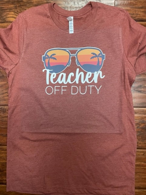 Teacher Off Duty (Summer Vacation) t-shirt