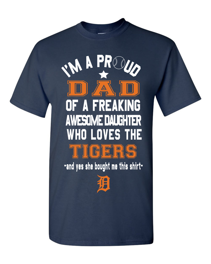 Detroit Tigers Dad Daughter T-Shirt