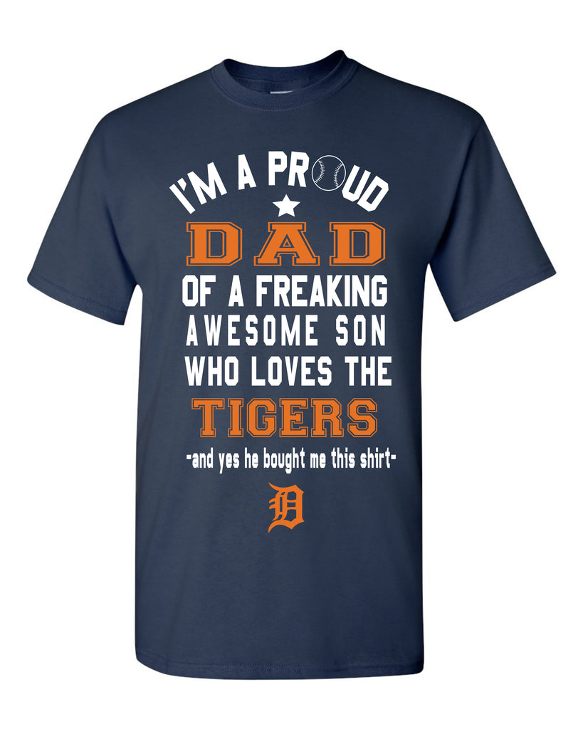 Detroit Tigers Dad Son T-Shirt