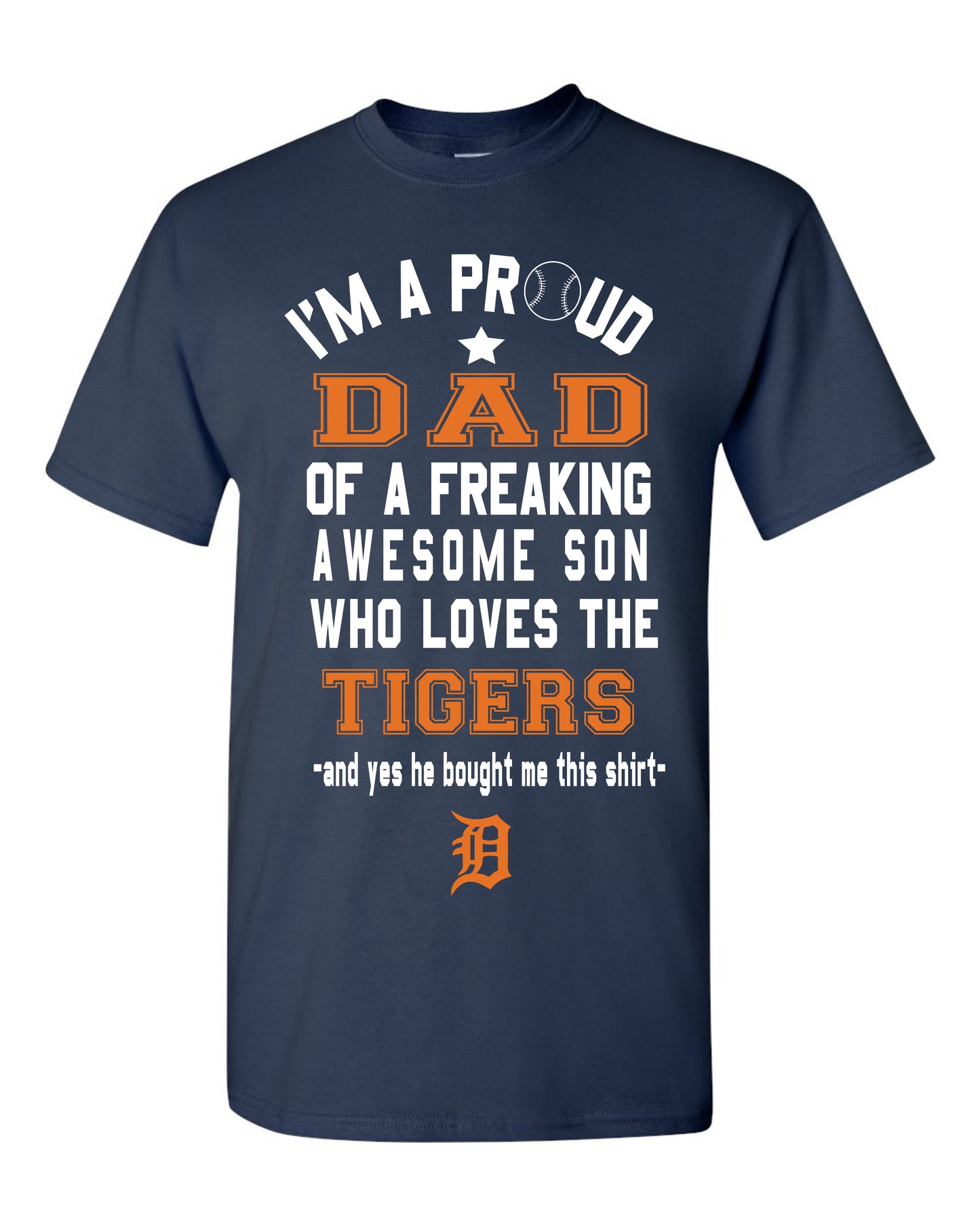 Detroit Tigers Dad Son T-Shirt